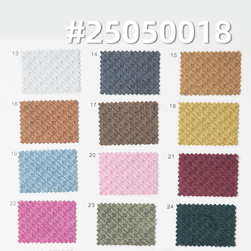 Diagonal Checkered 3D Embossed Fleece Fabric | 200g/m² Polyester Warp-Knitted Fleece | Suit, Skirt, and Top Material