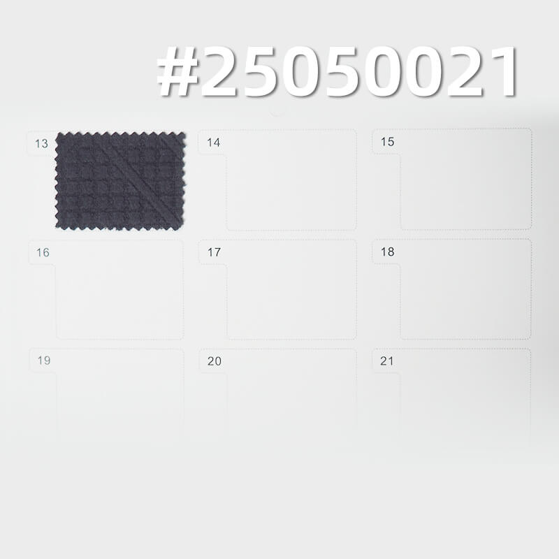 3D Houndstooth Grid Fleece Fabric | 200g/m² Polyester Warp-Knitted Fleece | Suits, Skirt, and Top Material