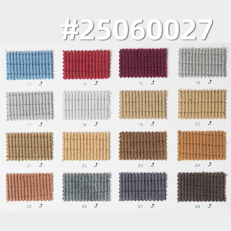 Plush Stretch Dobby Corduroy | 280 g/m2 11 Wale Polyester Spandex | Fabric for Jackets, Trousers & Hats