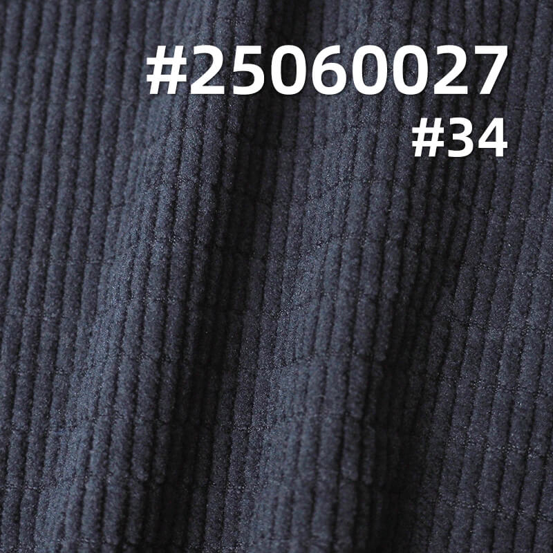 Plush Stretch Dobby Corduroy | 280 g/m2 11 Wale Polyester Spandex | Fabric for Jackets, Trousers & Hats