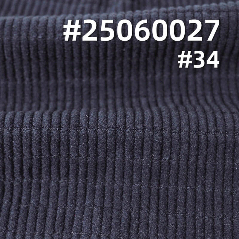 Plush Stretch Dobby Corduroy | 280 g/m2 11 Wale Polyester Spandex | Fabric for Jackets, Trousers & Hats