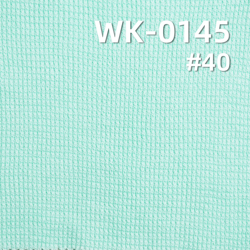 Knit Waffle Fabric | 280g/m2 Double-Sided TC Stretch Waffle Weave | Textured Knit Fabric | Fabric for T-shirts, Sweatshirts, Cardigans