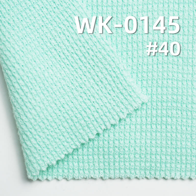 Knit Waffle Fabric | 280g/m2 Double-Sided TC Stretch Waffle Weave | Textured Knit Fabric | Fabric for T-shirts, Sweatshirts, Cardigans