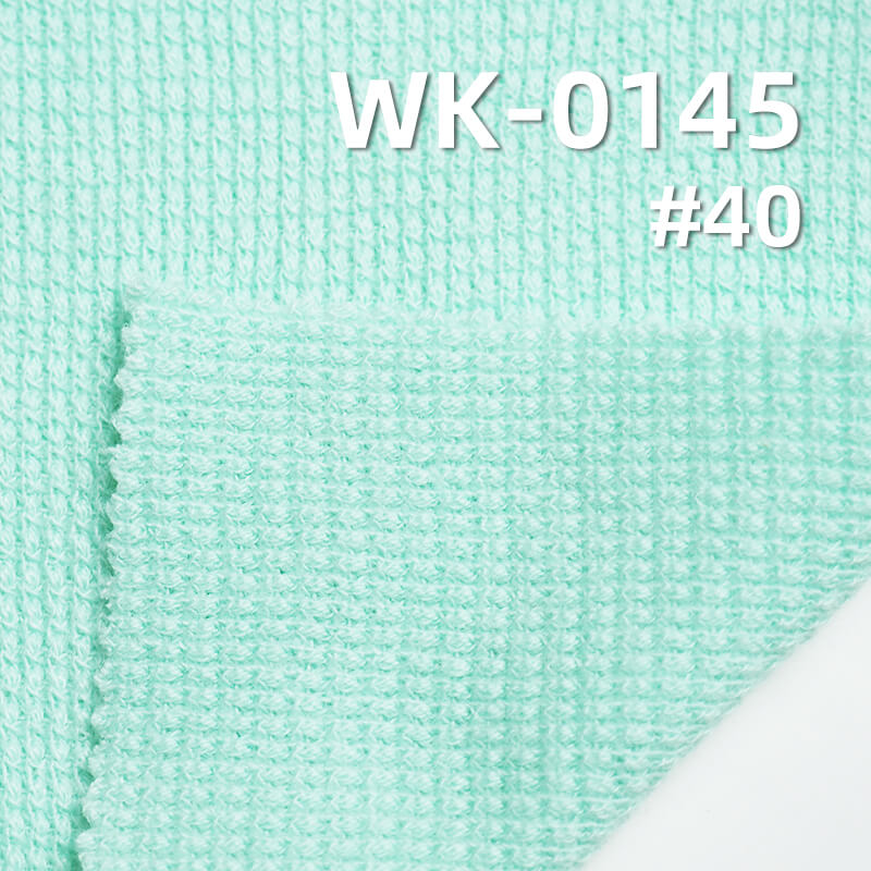Knit Waffle Fabric | 280g/m2 Double-Sided TC Stretch Waffle Weave | Textured Knit Fabric | Fabric for T-shirts, Sweatshirts, Cardigans