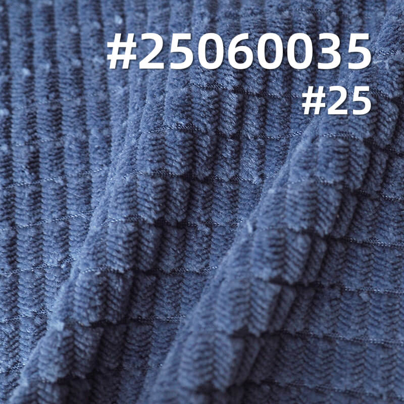 High Stretch Warp Knit Corduroy | 4.5 Wale Popcorn Texture Polyester Fabric | 280gsm for Jackets, Pants, Hats