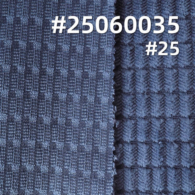 High Stretch Warp Knit Corduroy | 4.5 Wale Popcorn Texture Polyester Fabric | 280gsm for Jackets, Pants, Hats