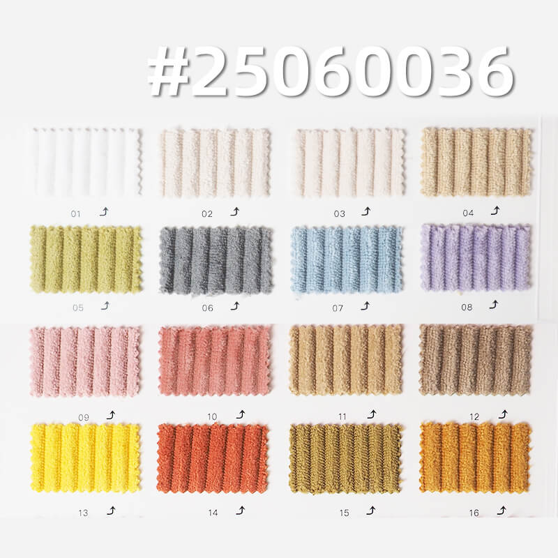 Stretch Wide Wale Corduroy Fabric | 5W Warp-Knit Polyester | 280g/m2 for Jackets, Pants, Hats