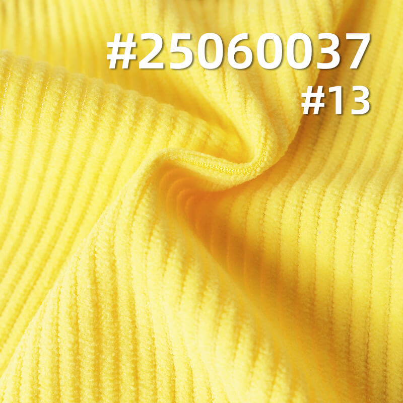 Soft Microfiber Corduroy Fabric | 8 Wale Warp-Knit Stretch Polyester | 220g/m2 for Pants, Skirts, Jackets
