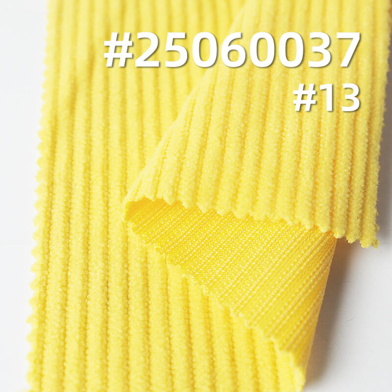 Soft Microfiber Corduroy Fabric | 8 Wale Warp-Knit Stretch Polyester | 220g/m2 for Pants, Skirts, Jackets