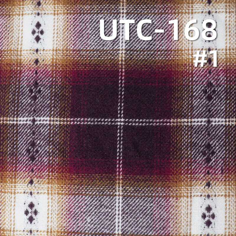Lightweight TC Plaid Flannel | 130g/m2 Brushed Yarn-Dyed Blend | Shirting & Blouse Fabric
