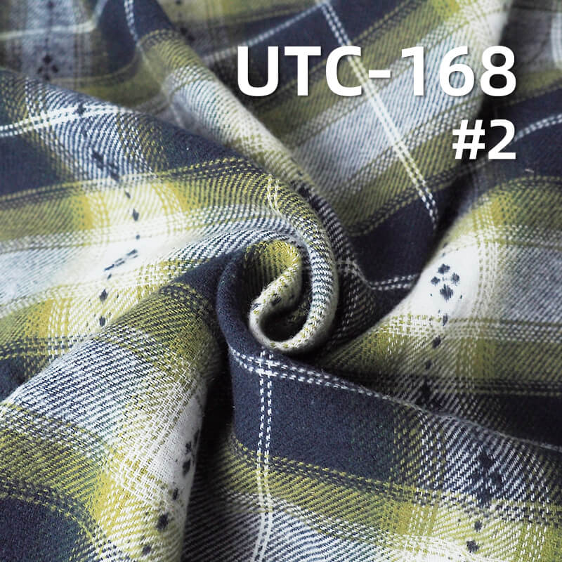 Lightweight TC Plaid Flannel | 130g/m2 Brushed Yarn-Dyed Blend | Shirting & Blouse Fabric