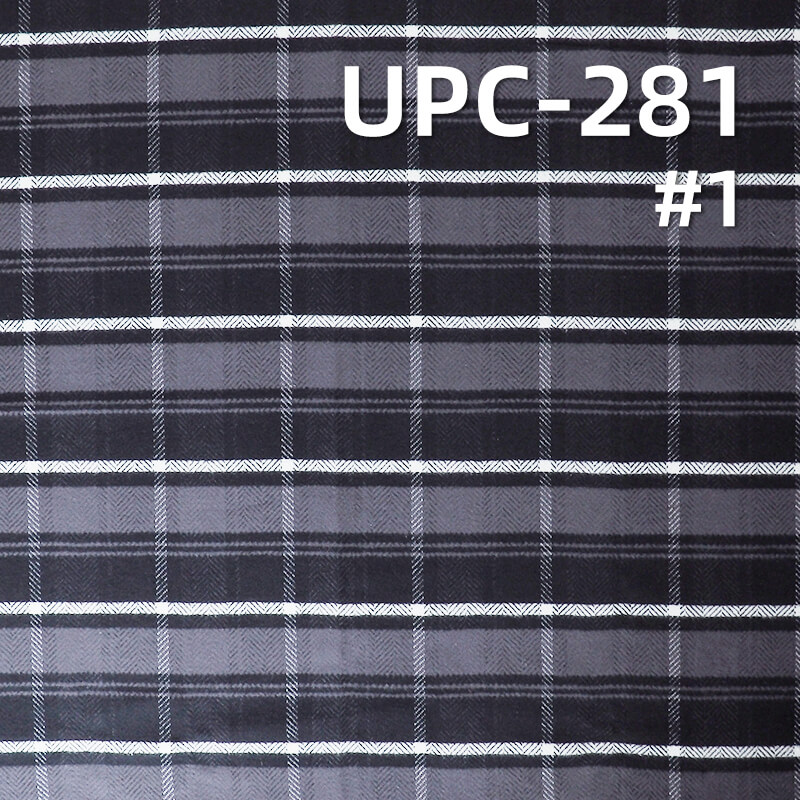 100% Cotton Herringbone Plaid | 210g/m2 Yarn-Dyed Dobby with Brushed Back | Fabric for Shirts, Trousers & Skirts