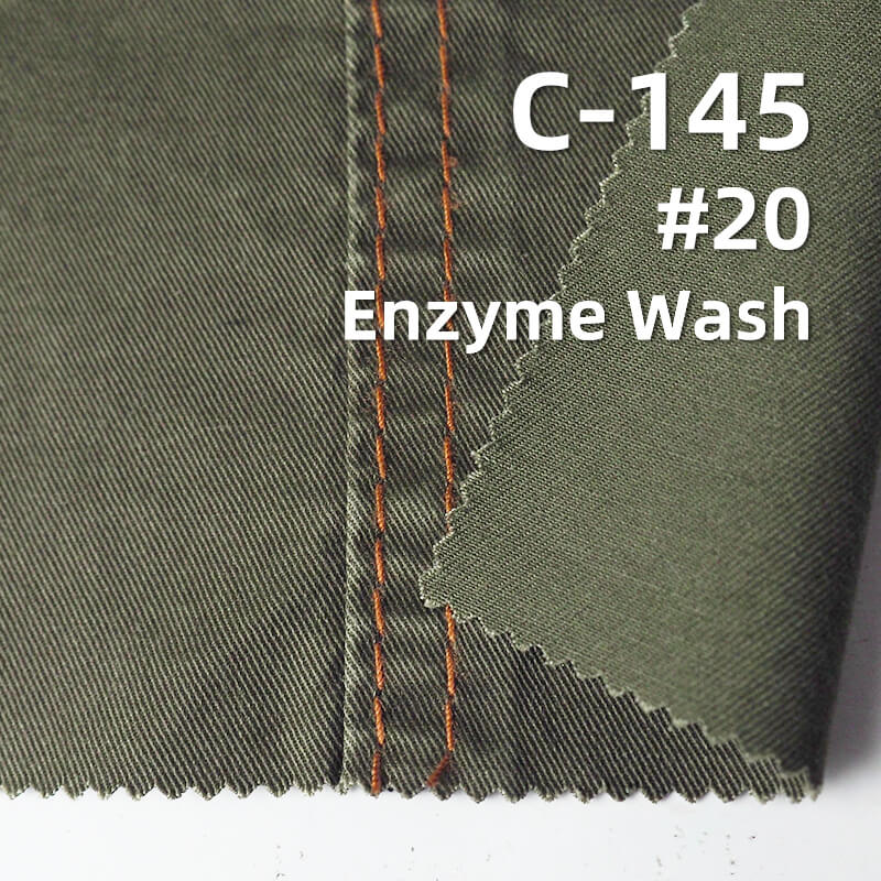 Super Soft Carbon Peached Washed Twill Fabric | 200g/m2 Cotton Dyed Fabric | Skirts Workwear Trousers Shirts Fabric