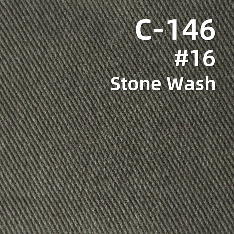 Super Soft Carbon Peached Washed Cotton Fabric | 360g/m2 Cotton Heavyweight Twill Dyed Fabric