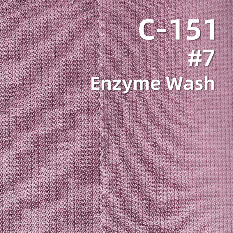 Frost Washed Jacquard Fabric | 195g/m2 Cotton Pinstripe Dobby Fabric | Pigment Dyed Fabric | Trousers Skirts Shirts Fabric