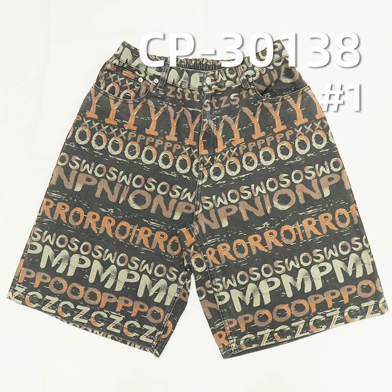 Black Face Black Back Printed Denim | 11oz Cotton Polyester Twill Denim Fabric | Bags Jeans Denim Jackets Fabric