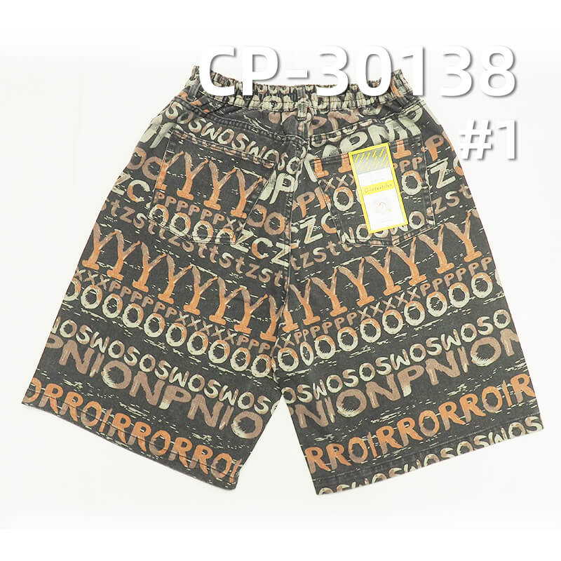 Black Face Black Back Printed Denim | 11oz Cotton Polyester Twill Denim Fabric | Bags Jeans Denim Jackets Fabric