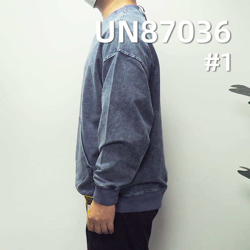 Indigo Knit Denim Fabric | 318g/m2(9.4oz) Cotton-Spandex Knit Stretch | Denim Blue Twill Cloth |Jeans,  Sweatshirt, and Outerwear Material