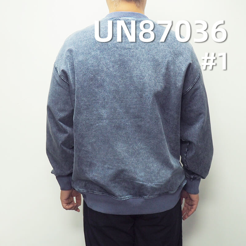 Indigo Knit Denim Fabric | 318g/m2(9.4oz) Cotton-Spandex Knit Stretch | Denim Blue Twill Cloth |Jeans,  Sweatshirt, and Outerwear Material