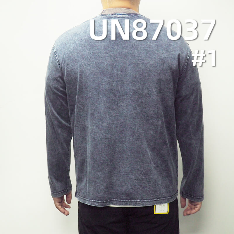 Indigo Knit Denim Fabric | 187g/m2(5.5oz) All-Cotton Knit Denim | Denim Blue Plain Weave Cloth | Stretch Jeans, Denim Skirt, and Top Material