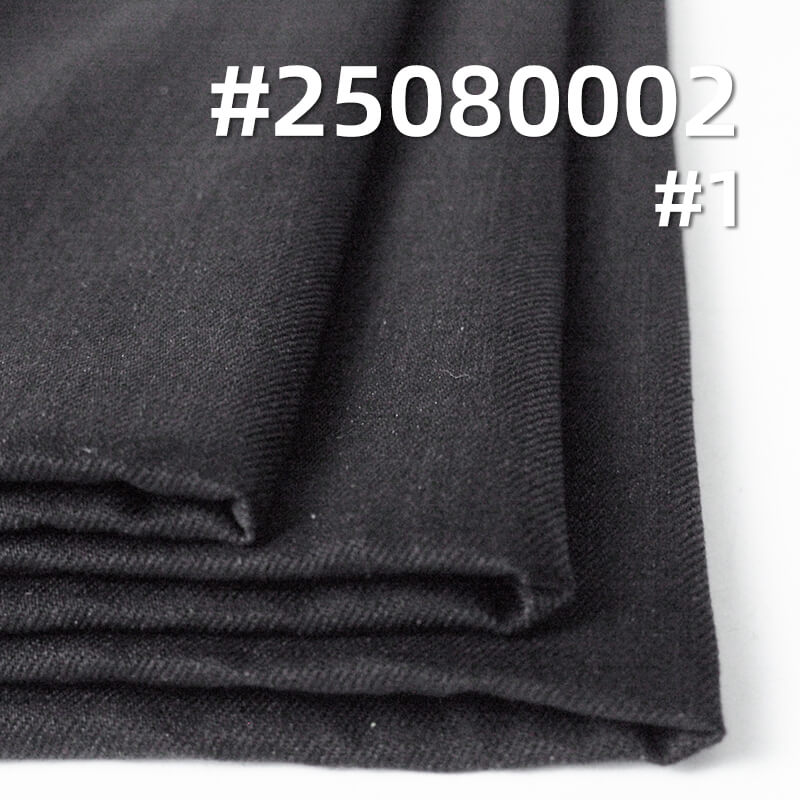 Black Face Black Back Denim | 8.2oz Cotton Polyester Rayon Slub Twill Denim |Skirts & Shirts Fabric