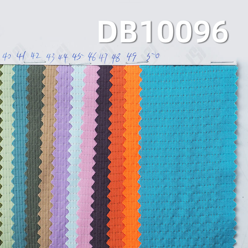 Four-Way Stretch Check Fabric | 118g/m² Polyester & Nylon Hollow Monofilament Dyeing | UV40 Resistance |Outdoor Sportswear & Windbreaker Fabric