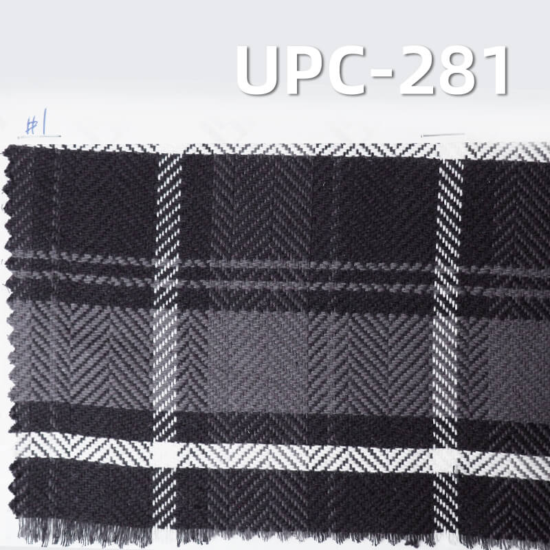 100% Cotton Herringbone Plaid | 210g/m2 Yarn-Dyed Dobby with Brushed Back | Fabric for Shirts, Trousers & Skirts
