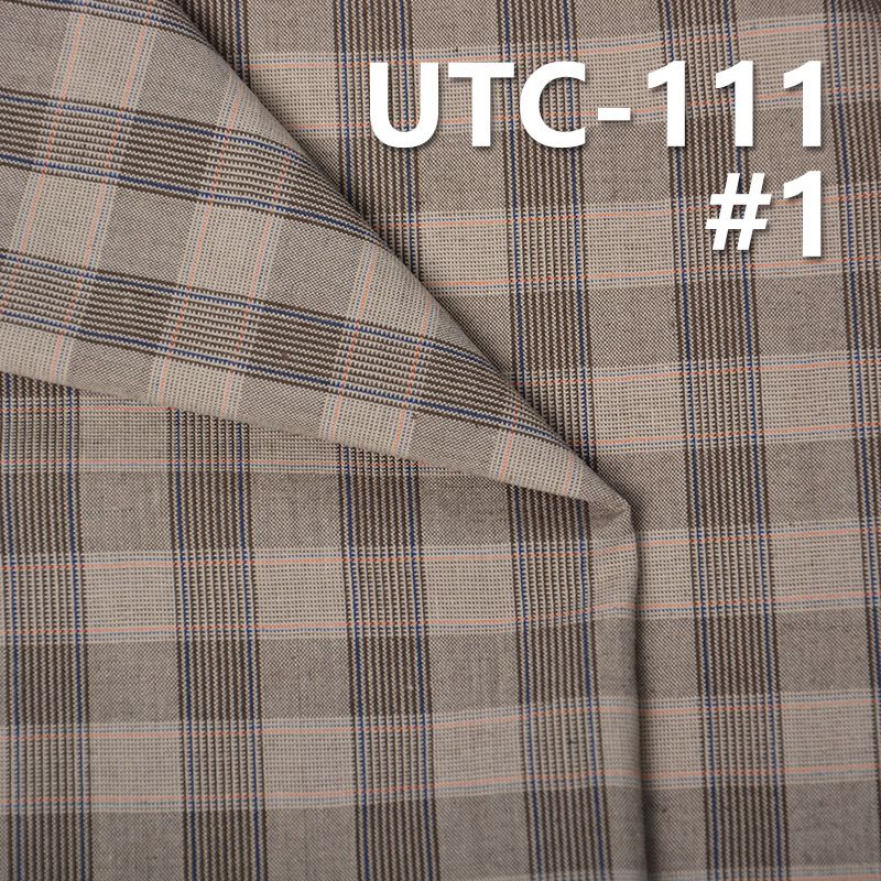 TC Yarn-Dyed Fabric | 137g/m² Poly Cotton Check Yarn-Dyed Fabric | For Tops, Skirts & Casual Trousers