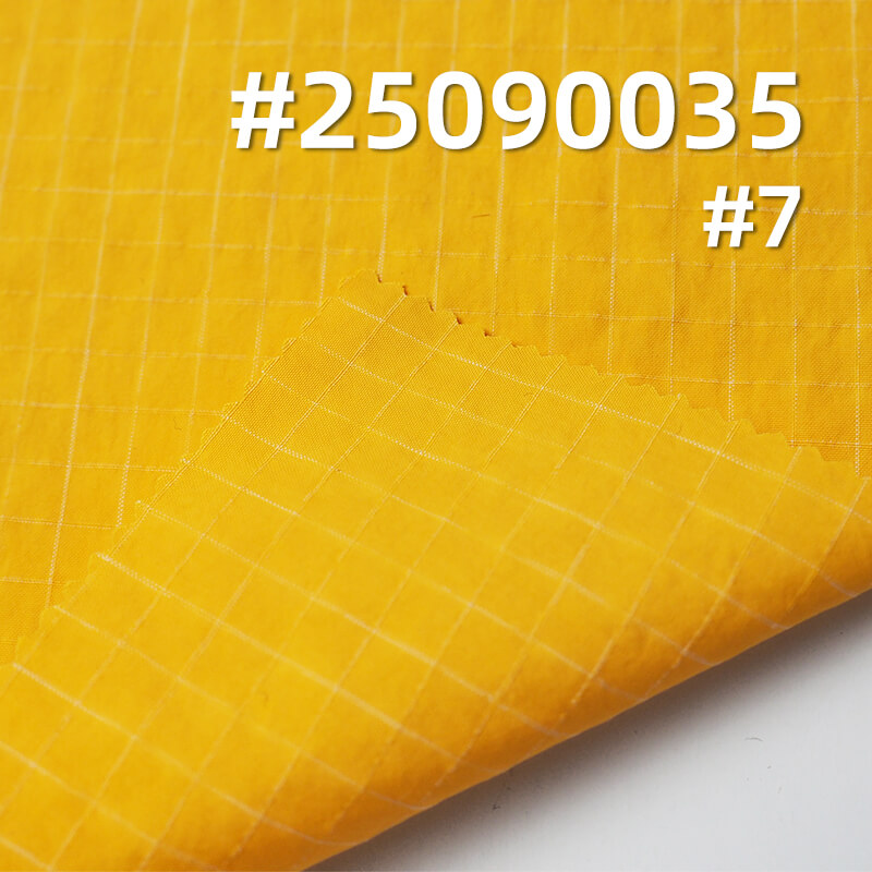 70D Low Elastic Ripstop Fabric | 0.5*0.5 Double Line Grid | 100g/m2 Polyester Cotton Waterproof Fabric