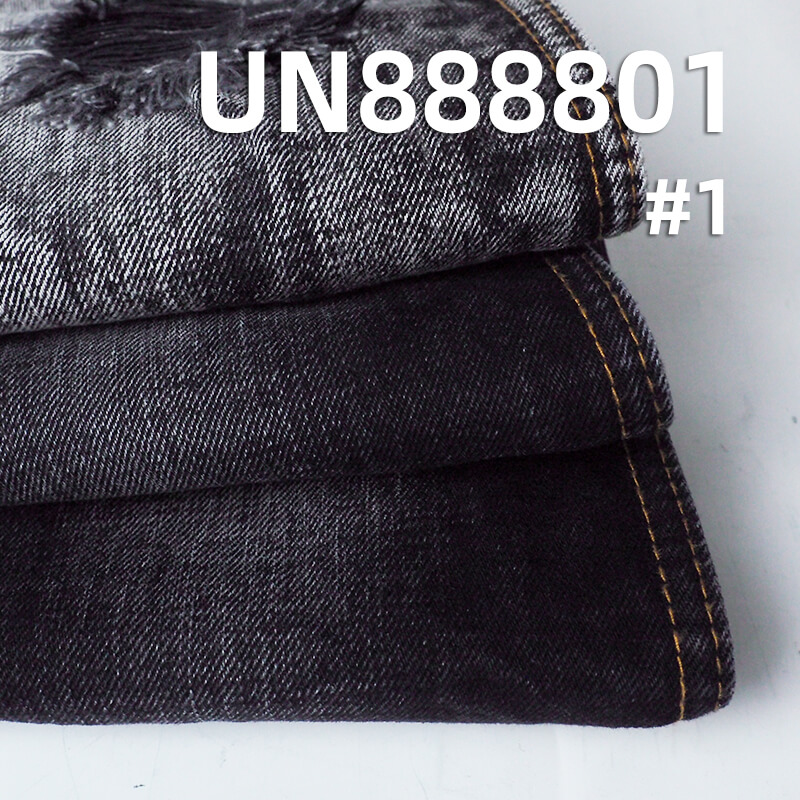 Raw Selvedge Denim | 15oz All Cotton Slub Yarn Dyed Denim | Black Face Black Back | Washable Denim
