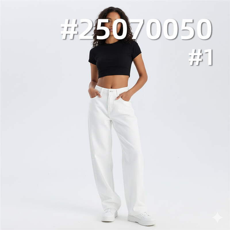 Four-Way Stretch White Denim Fabric | 11.3 oz Stretch Twill Denim | Fabric for Jeans, Denim Skirts & Shirts