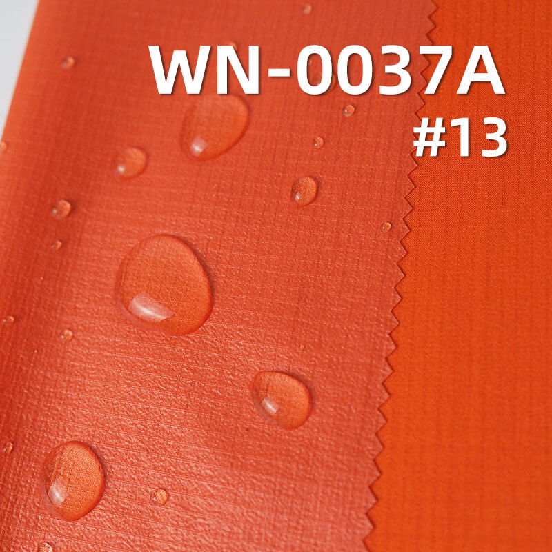 43g/m2 Nylon 66 Double Ripstop(0.15cm*0.15cm) | Downproof Coating | Waterproof | Outdoor Wear & Windbreaker Fabric