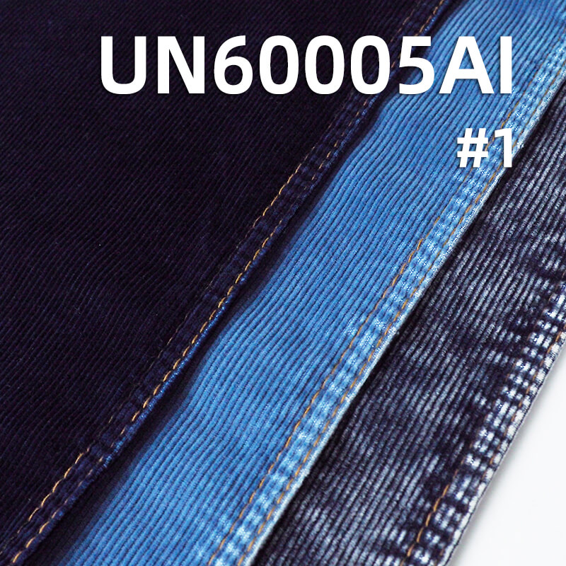 Indigo Corduroy | 285g/m² All-Cotton 14-Wale Corduroy | Denim Blue Corduroy | For Pants & Jackets