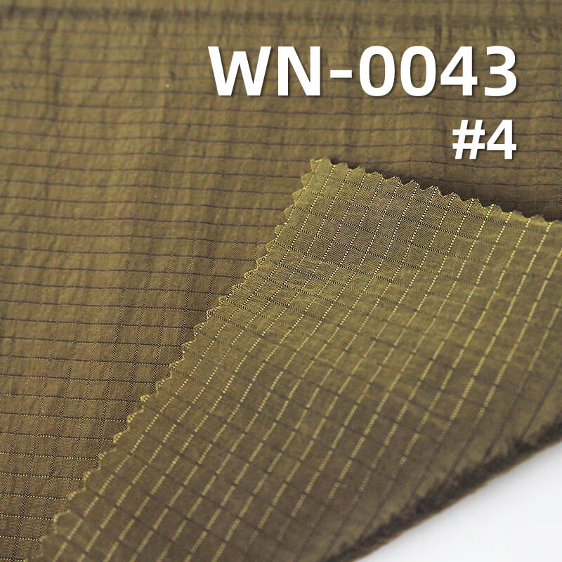 420T Cire Finish Nylon Rib-stop Fabric | 82g/m2 Ultra-lightweight Crinkle Weave | Water-Repellent Fabric