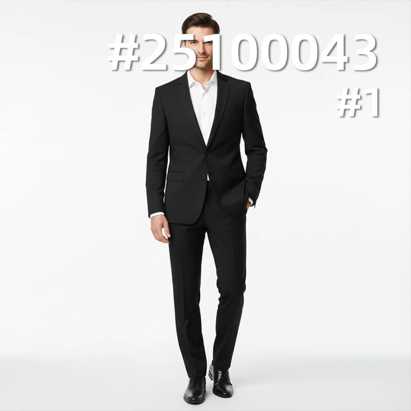 Worsted Wool Suiting Fabric | 185g/m2 Lightweight Double-Faced Twill | For All-Season Suits, Trousers & Blazers