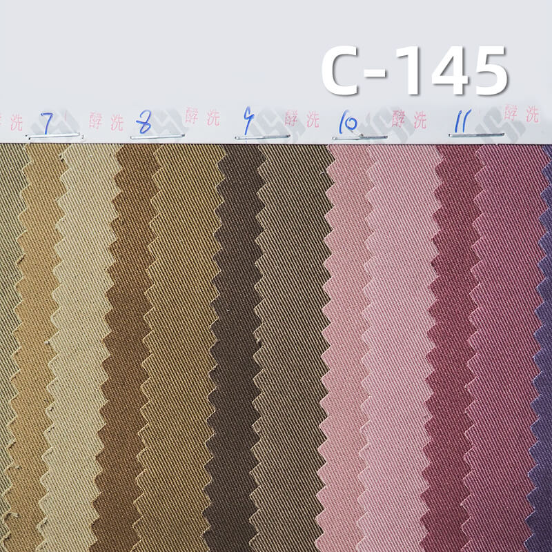 Super Soft Carbon Peached Washed Twill Fabric | 200g/m2 Cotton Dyed Fabric | Skirts Workwear Trousers Shirts Fabric