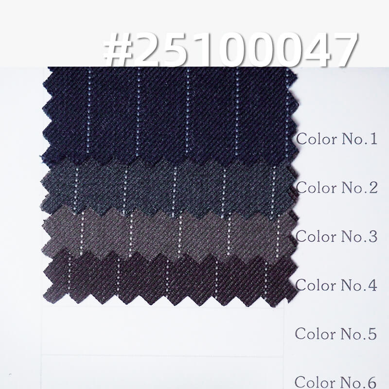 Striped T/R Wool Blend Suiting Fabric | 215g/m2 Double-Faced Twill | For Suits, Trousers & Corporate Wear