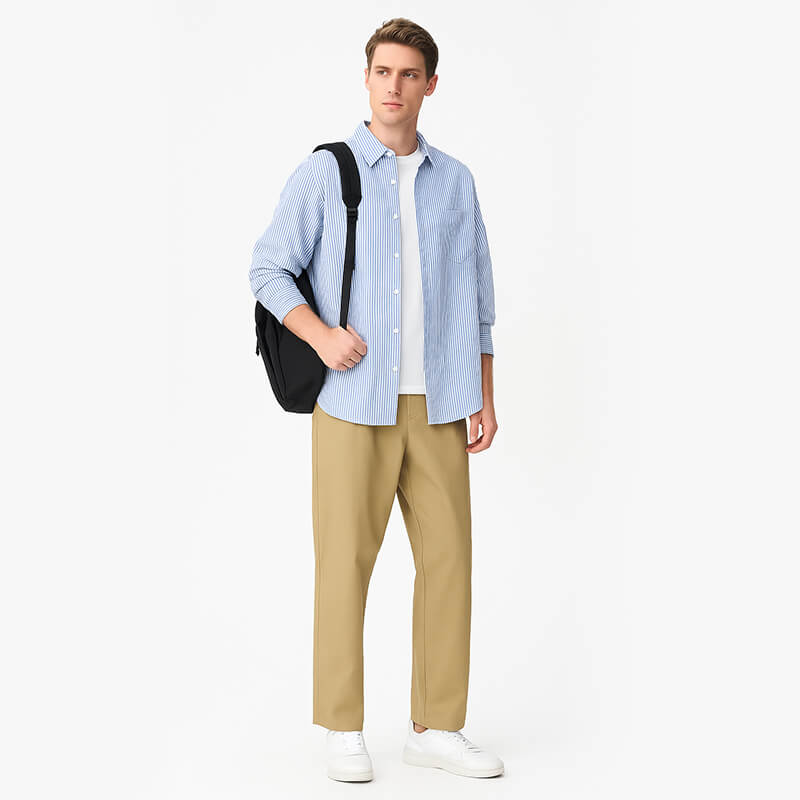 Yarn-Dyed Cotton Striped Dobby Fabric | 118g/m2 Lightweight Weave | For Fashion Shirting, Blouses & Skirts