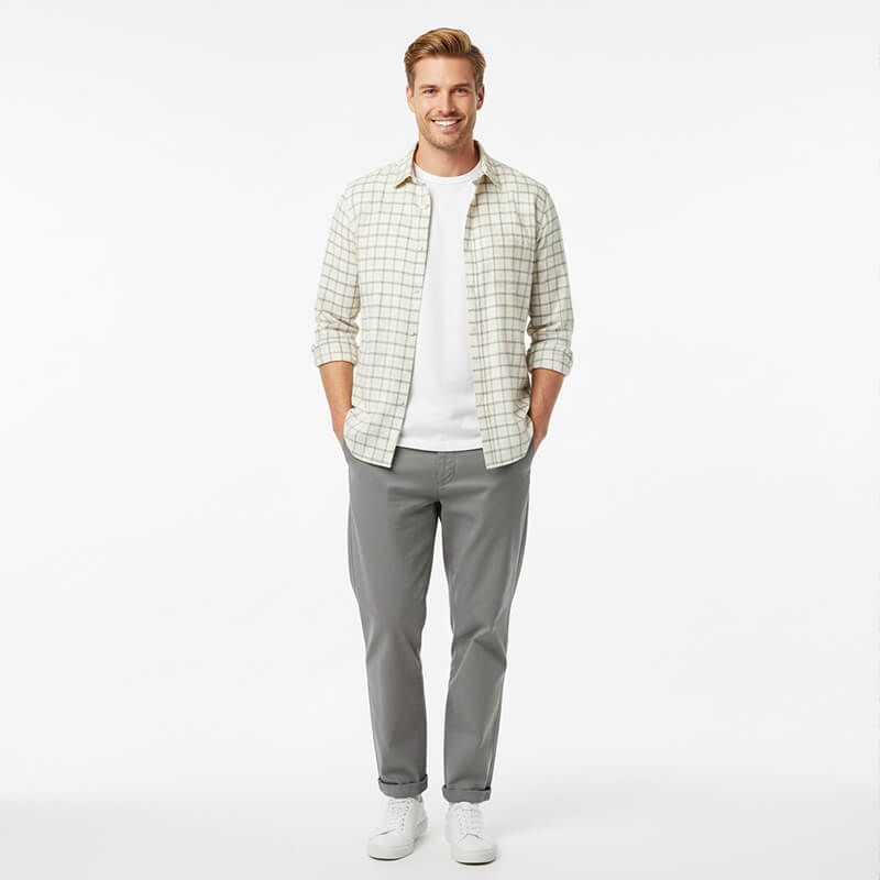 Anti-static Cotton Rib-stop Fabric | 4.5oz Lightweight Plain Weave with Conductive Yarn | For Workwear, Uniforms & Lab Coats