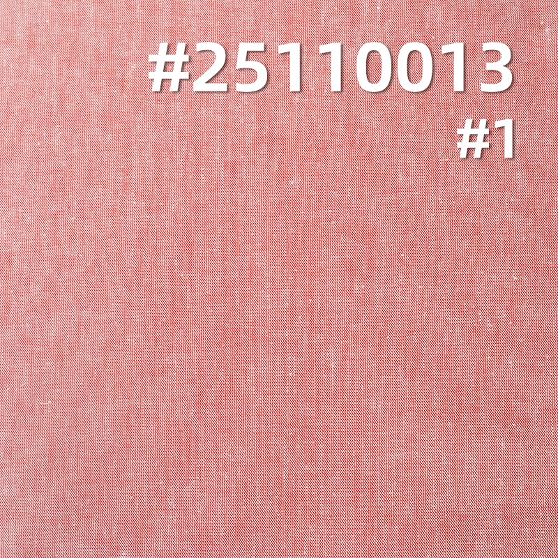 Linen Cotton Chambray Fabric | 135g/m2 Lightweight Yarn-Dyed Weave | For Premium Shirting, Skirts & Dresses