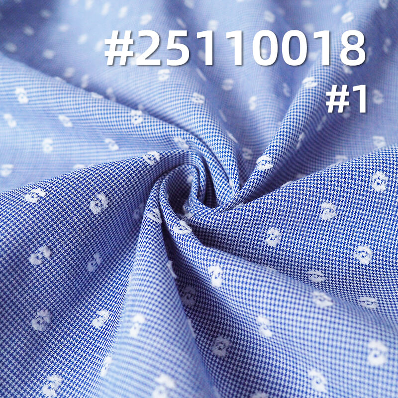 Yarn-Dyed Cotton Houndstooth Fabric | 96g/m2 Lightweight Dobby Weave | For Fashion Shirting, Blouses & Skirts