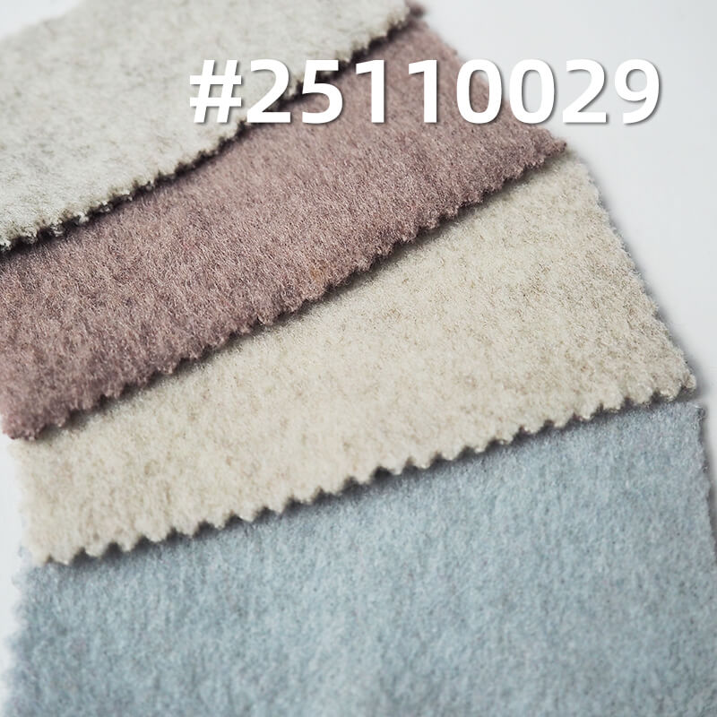 Cashmere-like Heather Knit Fabric | 400g/m2(600g/m) Heavyweight Polyester Rayon Blend | Two-Tone | For Coats & Hats
