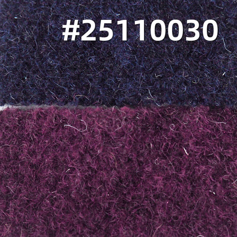 Double-sided Minky Fleece with Metallic Yarn | 385g/m2(580g/m) Heavyweight Polyester Knit | For Luxury Coats & Hats