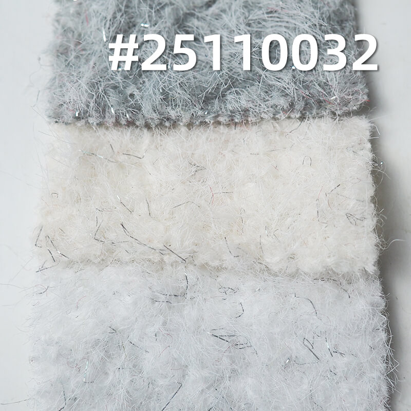 Heavyweight Knit Coating with Lurex | 400g/m2(600g/m) Textured Popcorn Fleece | Warm & Sparkling | ForCoats & Outerwear