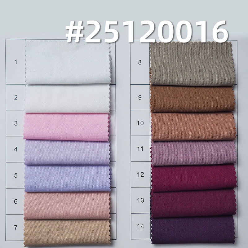 Stretch Polyester Bamboo Blend | 145g/m2 Twill (LHT) Weave| Fine Twill Fabric for Shirts, Skirts & Blouses