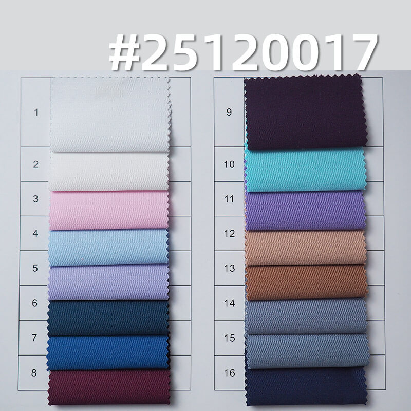 Stretch Polyester Bamboo Blend | 140g/m2 Lightweight Twill | Fine Twill Fabric for Shirts, Skirts & Blouses