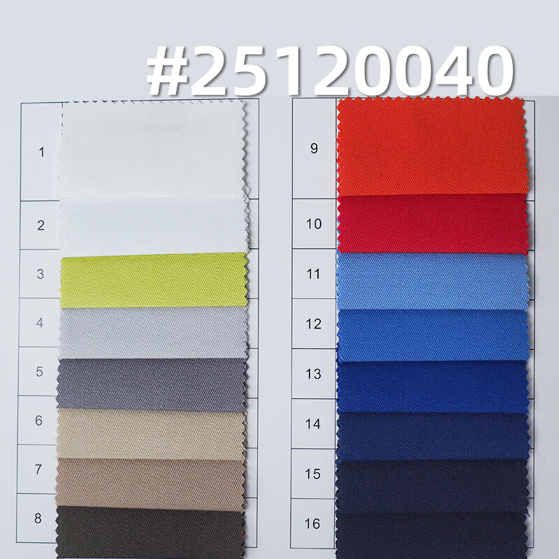 CVC Stretch Twill Fabric | 160g/m2 Lightweight Cotton-Rich Blend | For Uniforms, Work Shirts & Pants