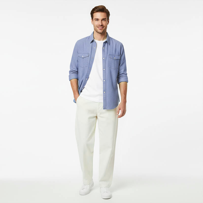 100% Cotton Student Fabric | 6 oz Lightweight Plain Weave Denim | Casual Fabric for Skirts, Pants & Jackets