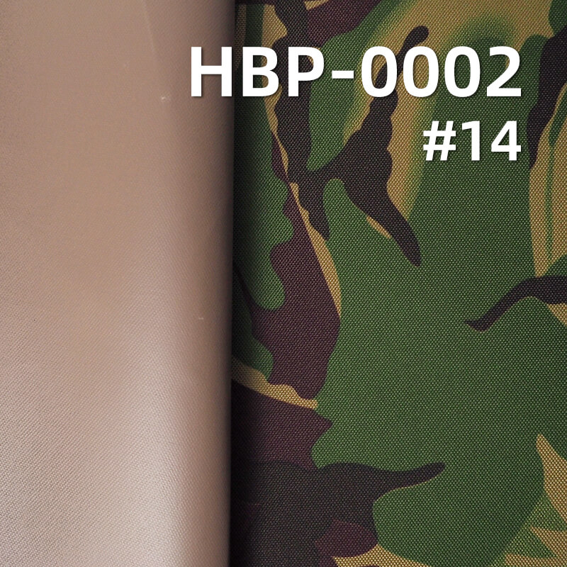 900D*600D Polyester Oxford | 370g/m2 Heavy-Duty Camouflage Print | PVC Coated & Waterproof | For Backpacks & Luggage